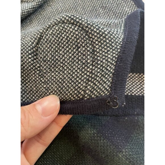 Anne Klein Womens Plaid Open Cardigan Sweater Coat Size S Clasp Preppy Old Money - Picture 10 of 14